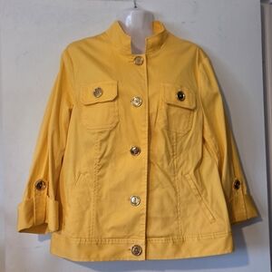 Jones New York Signature Yellow Stretch Jacket